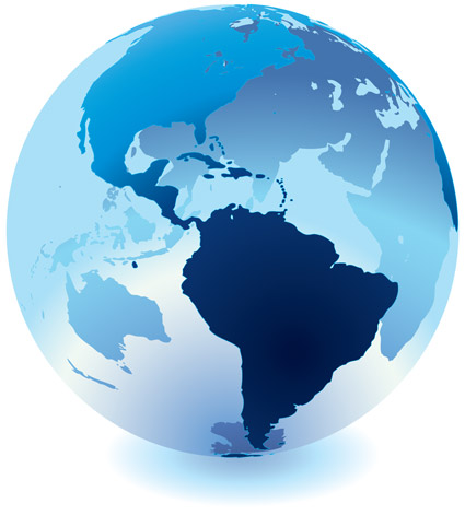 Blue globe