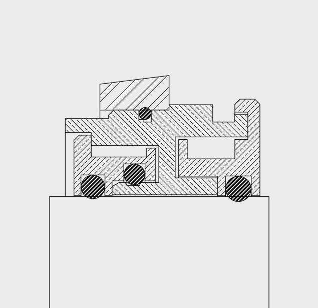 Double Runner Bearing Isolator engineering drawing